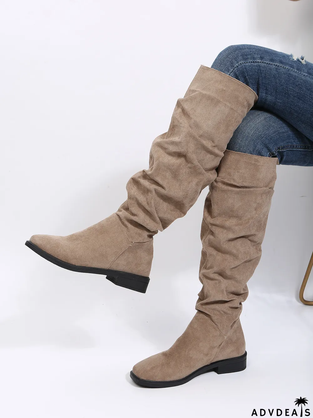 Fashion Low Heel Long Knight Boots