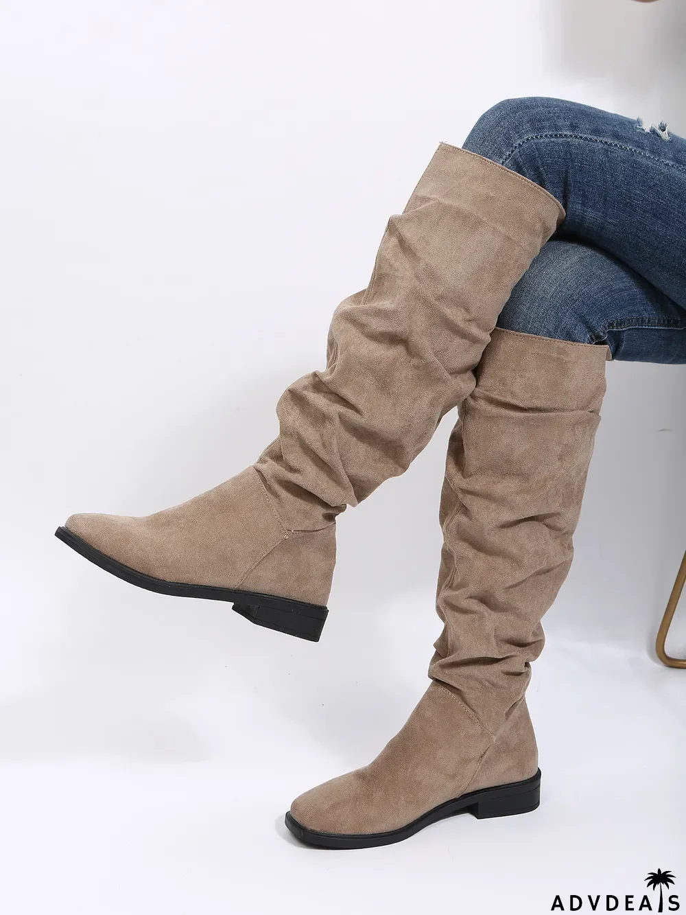 Fashion Low Heel Long Knight Boots