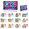 2026 Girls DIY Diamond Painting Paper Desk Calendar for Home Living Room