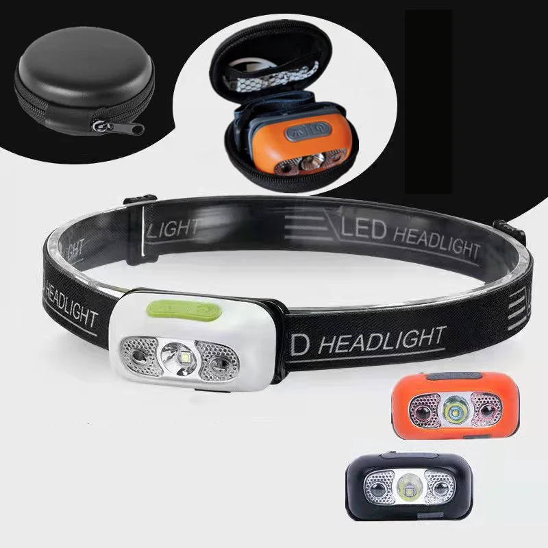 led sensor headlamp strong light rechargeable super bright head wear night trumpet range