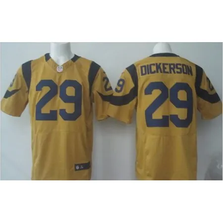 Rams #29 Eric Dickerson Gold Men's Stitched NFL Elite Rush Jersey