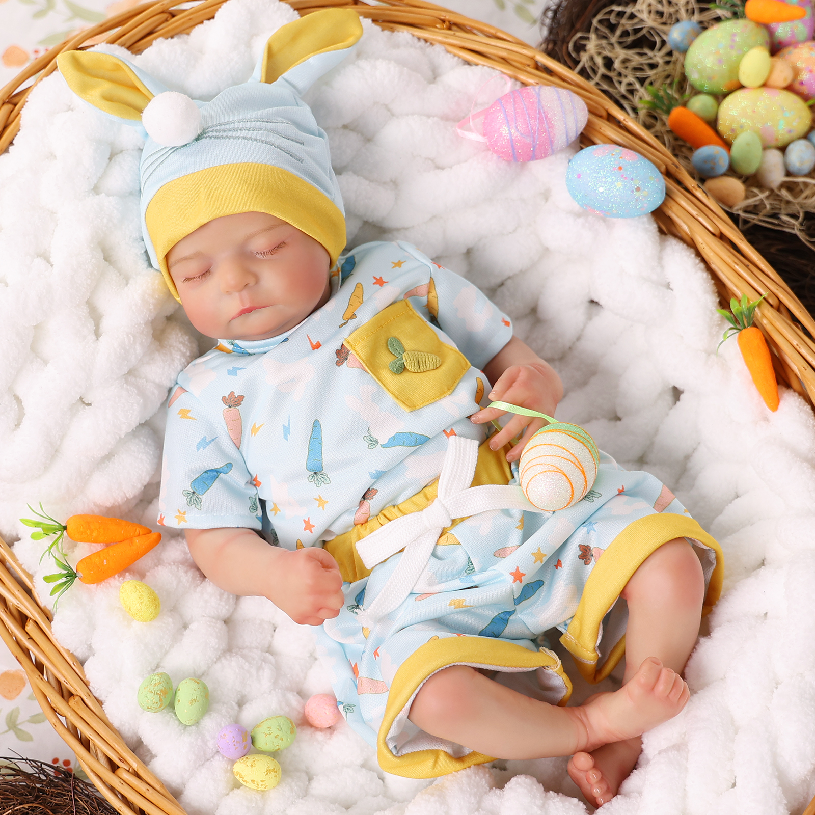 Babeside Sleeping Reborn Baby Noah 20'' Little Infant Girl Emotional Care Companion