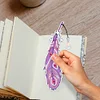 6pcs/set 5D DIY Diamond Painting Feather Shape Bookmark Kits