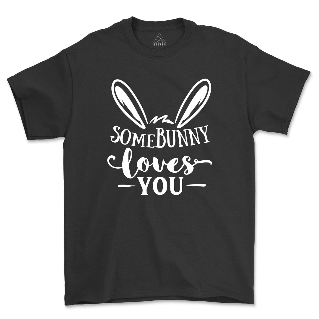 Somebunny Loves You Shirt Cute Bunny Adorable Rabbit Tee Shirt - neewho