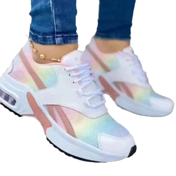 Yyvonne Fashion Low-Help Old Dad Shoes Round Head With Mesh Large Size Casual Sports Single Shoes Women