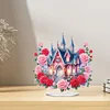 DIY Rose Castle Acrylic Special Shape Diamond Painting Desktop Ornaments