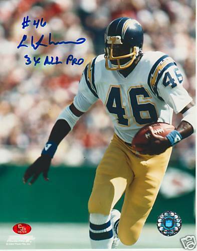 Chuck Muncie autographed signed auto Chargers 11x14 Photo Poster painting inscribed 3X All Pro