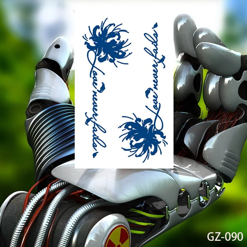 Temporary Waterproof Tattoos Stickers Creative Necklace Flowers Juice Ink Lasting Sexy Girls Arm Neck Waist Buttocks Fake Tatoo