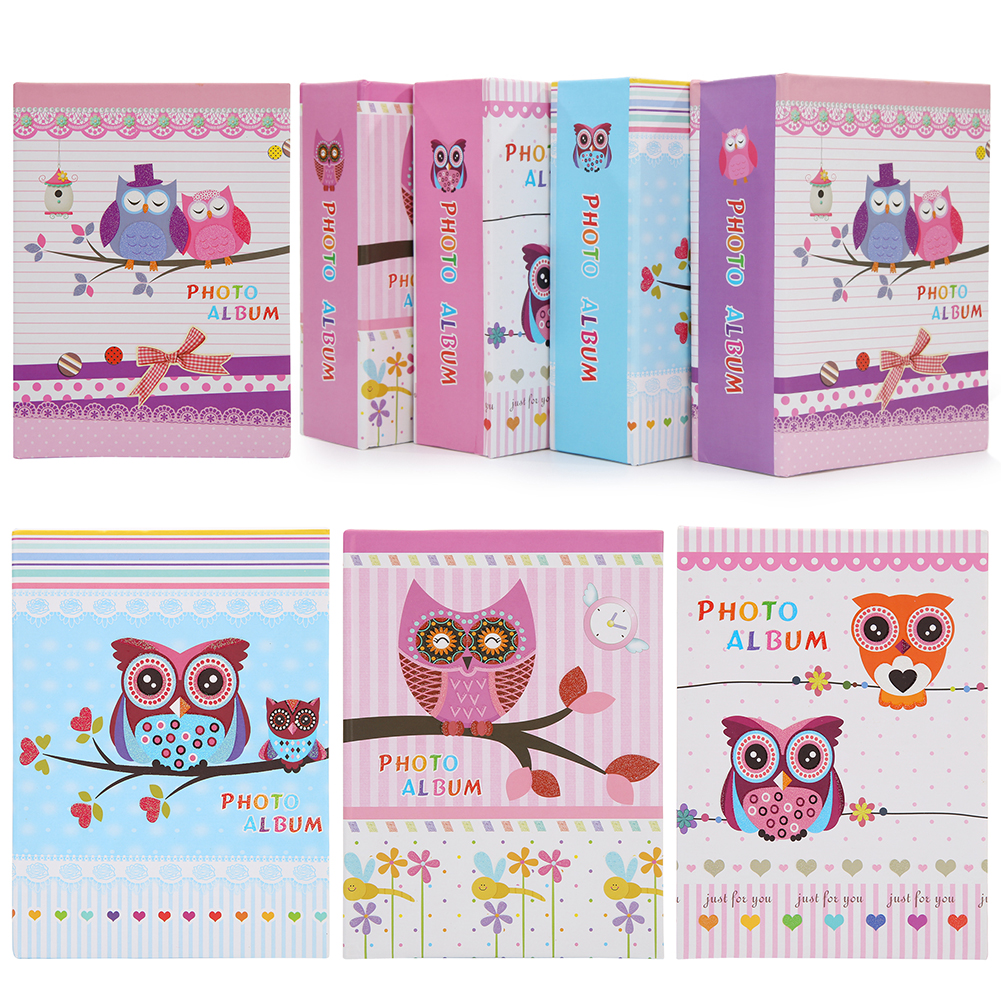 

6 Inch Cartoon Owl Photo Album 100 Sheets Family Pictures Storage Case Gift, 501 Original