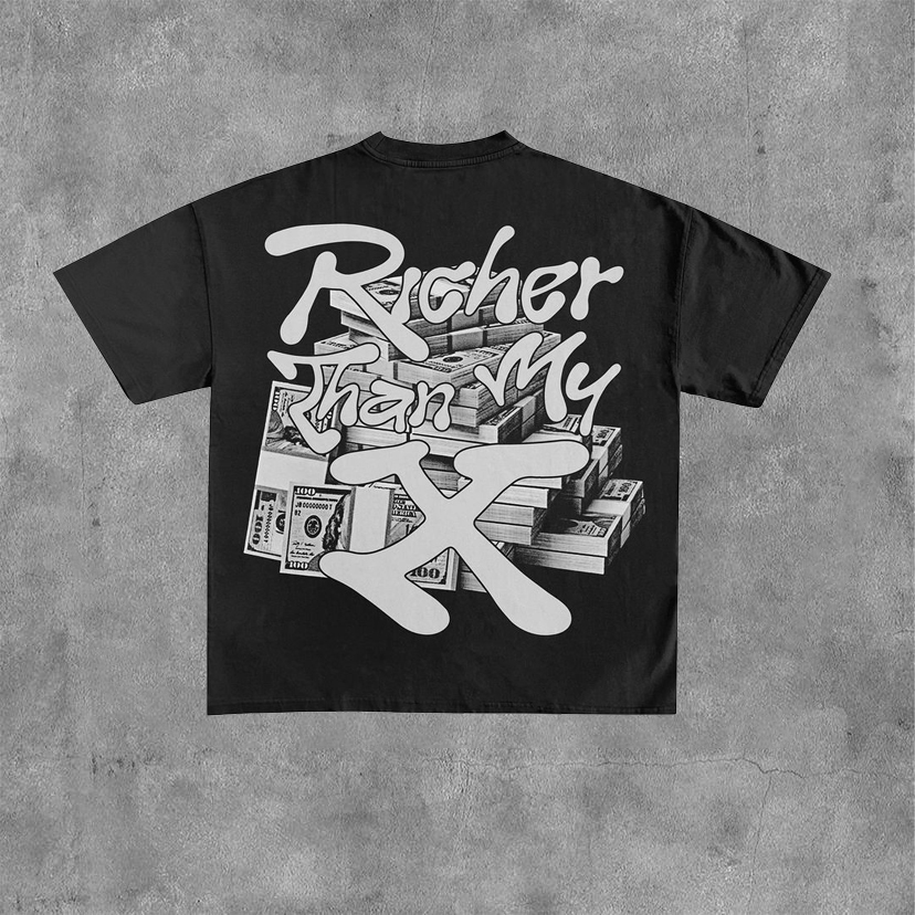 Sopula Men's Richer Than My X Graphic Cotton T-Shirt - SOPULA