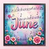 June-18CT Stamped Cross Stitch 25*25cm/9.84*9.84in tapestrymarket