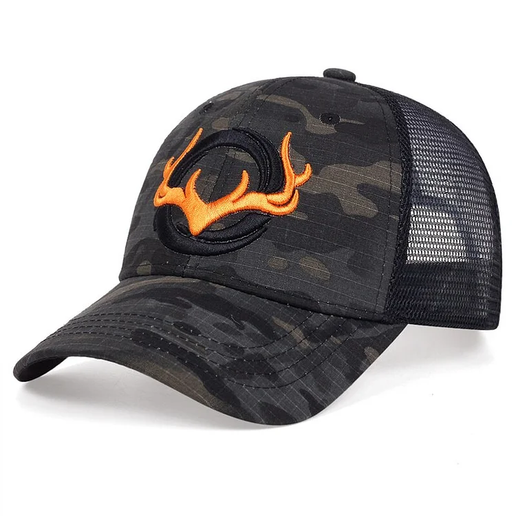 Antler Embroidered Baseball Cap Hip Hop Hat AdjustableMen camouflage breathable Mesh caps Casual sun Hat Tactical Hats