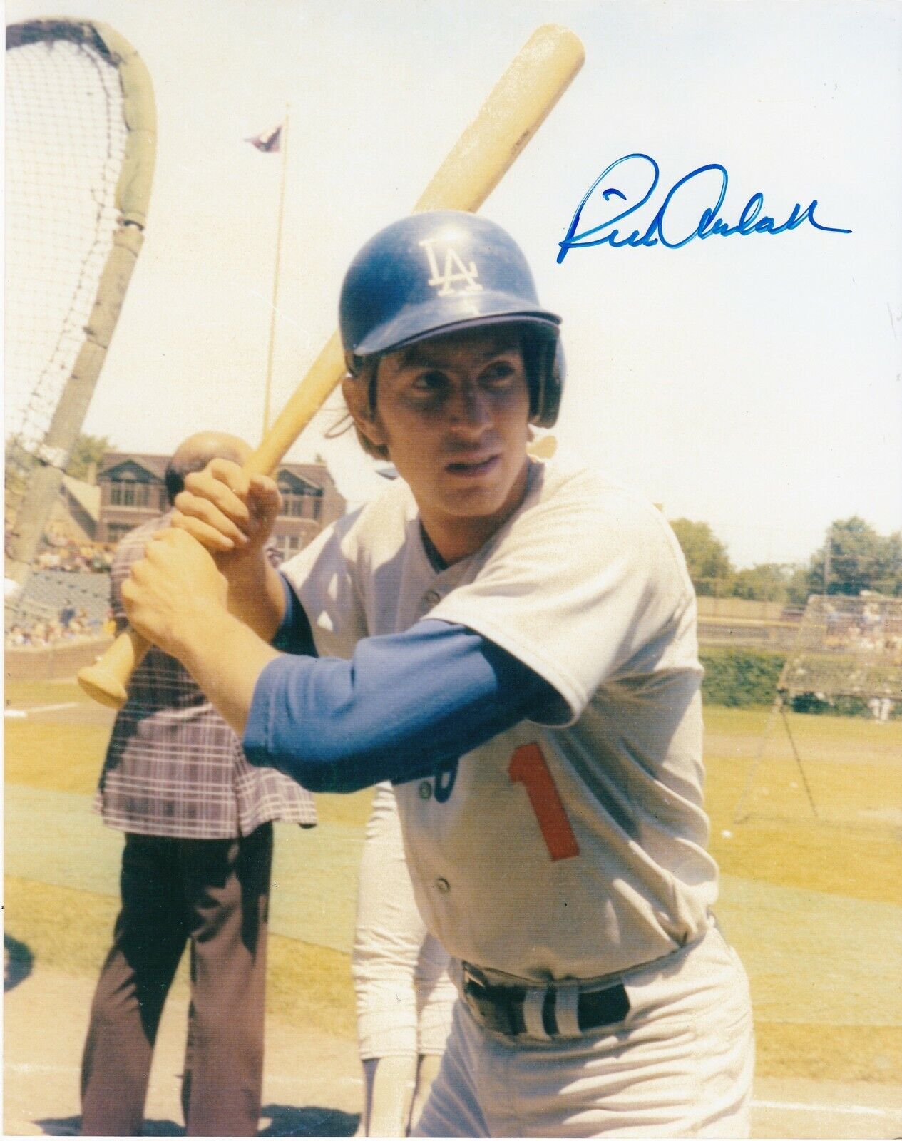 RICK AUERBACH LOS ANGELES DODGERS ACTION SIGNED 8x10