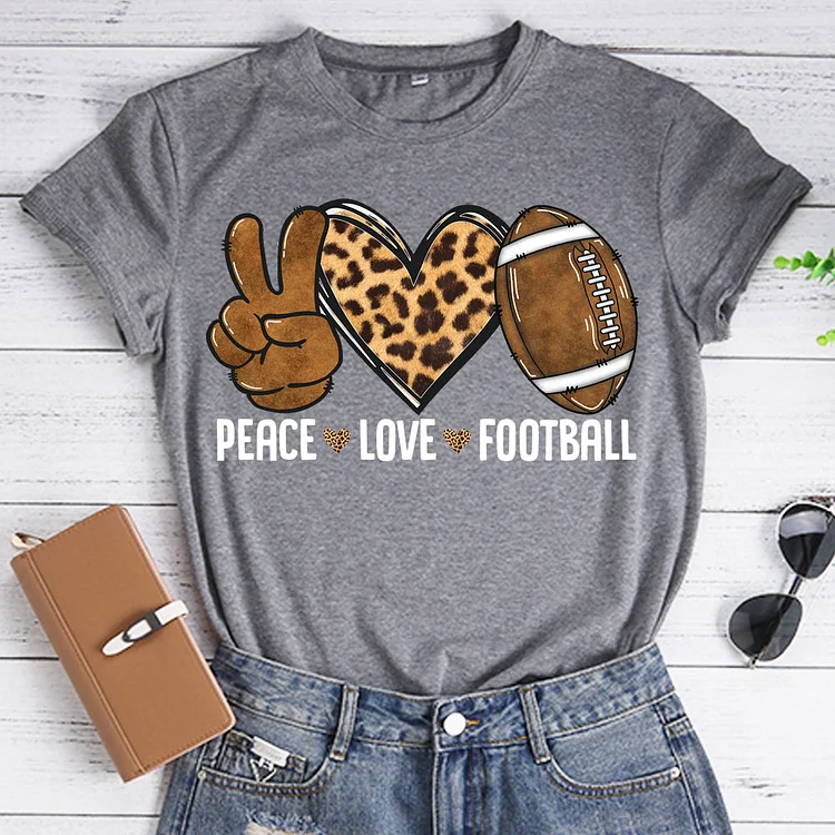 Peace love football T-Shirt Tee -08512-Annaletters