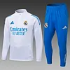 Joyfball 2025/2026 Real Madrid Half-Pull Training Suit White Football Shirt 1:1 Thai Quality