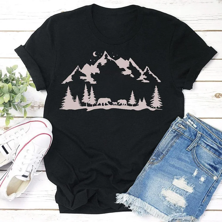 Mountain woods T-shirt Tee --Annaletters