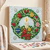 Framed Christmas Wreath - DIY Button Art Painting Kit for Creativity DIY Pearl Dot Crafts for Gift Home Wall Decor 30*30CM