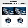 uk.everydayedeals DIY Pearl Painting With Frame - Handmade Self-Adhesive Pearls - Waves(20*30cm)