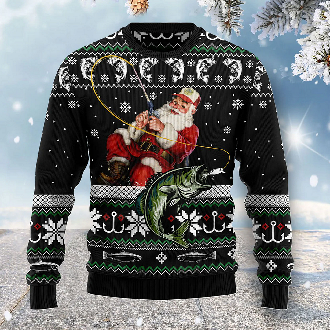 Unisex Christmas Story Print Crew Neck Ugly Christmas Gift Sweatshirt
