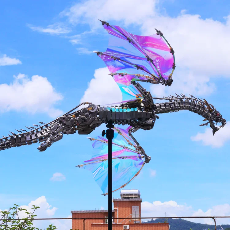 Zestaw Modelu 3D Mechaniczny Latający Smok Dragon Zestaw Modelu 3D Mechaniczny Tyranozaur Rex