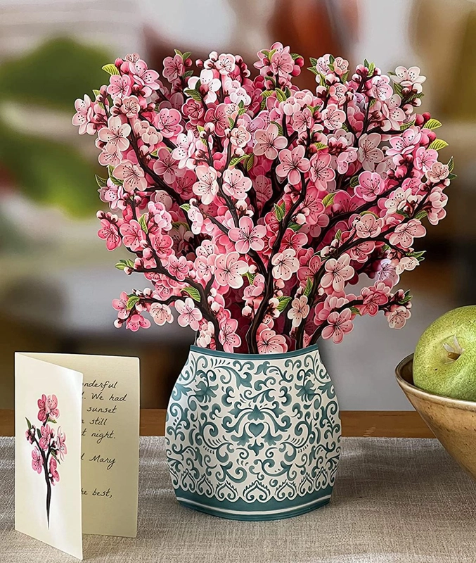Explosions Creative 3D Stereo Greeting Card Mother’s Day Paper Flowers In Hand Thank You Gift Greeting Card