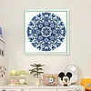 Blue And White Porcelain-Mandala-11CT Stamped Cross Stitch 40*40cm/15.75*15.75in