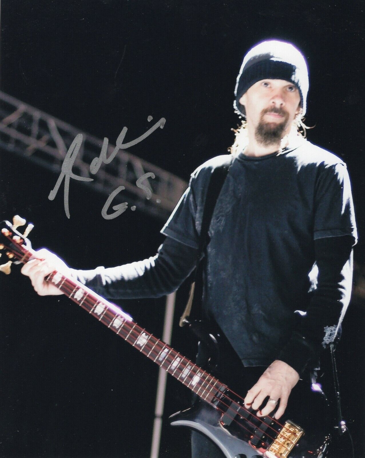 Robbie Merrill Signed 8x10 Photo Poster painting w/COA Bassist Godsmack Another Animal