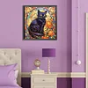 Diamond Painting-DIY Full Round Drill Stained Glass Cat