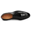 Handmade Men'S Captoe Leather Oxford Shoes Black