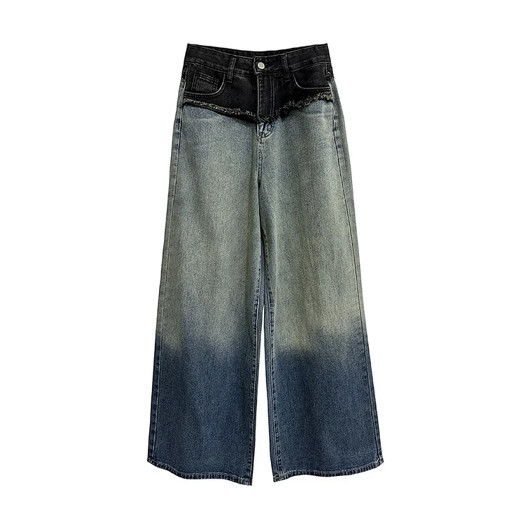 Casual Splicing Gradient Jeans