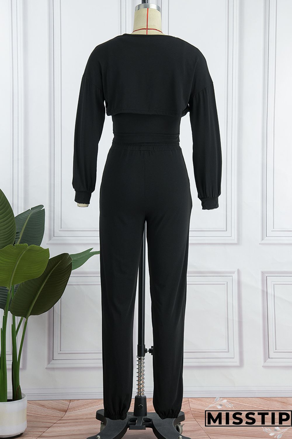 Army Green Casual Letter Print Hollowed Out Patchwork O Neck Long Sleeve Two Pieces