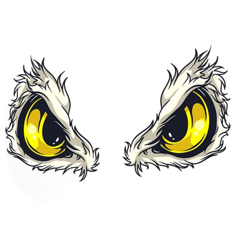 

3D Eagle Eyes Car Stickers Reflective Hood Side Mirror Door Styling Decals, 501 Original
