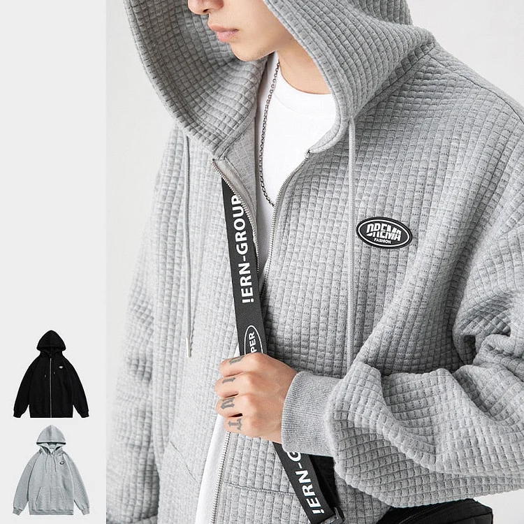 Waffle Fabric Hooded Sweatshirt - Gotamochi Kawaii Shop, Kawaii Clothes