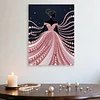 DIY Pearl Painting Girl with Frame for Home Wall Decor(30x40cm)