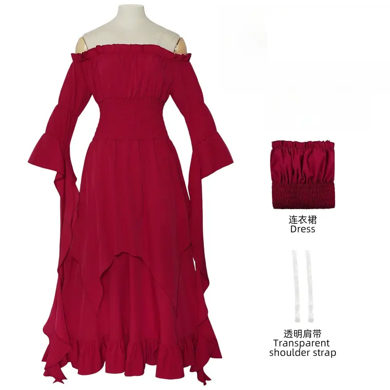 [Wetrose] Pre-Order Revival Dress Tied Waist Palace Style Long Skirt Cosplay Costume Halloween 