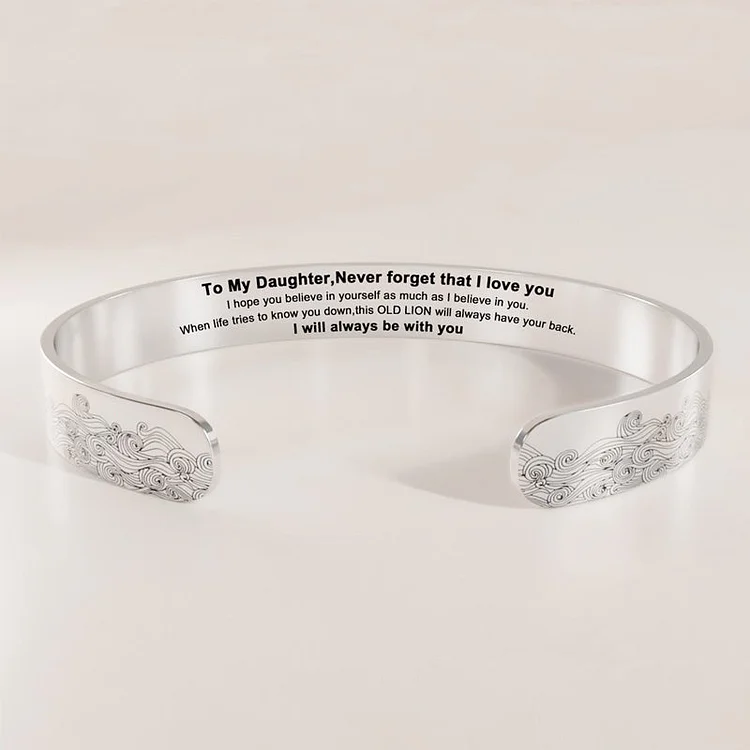 For Daughter - I will Always be with You Wave Bracelet