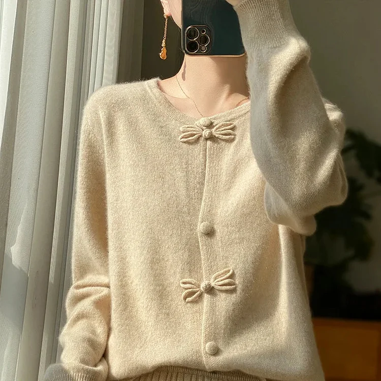 Bow-Detail Cardigan