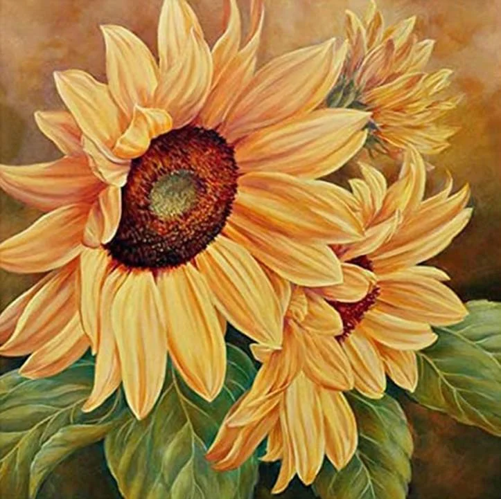 Diamond Painting - Full Round Drill - Sunflower(30*30cm)