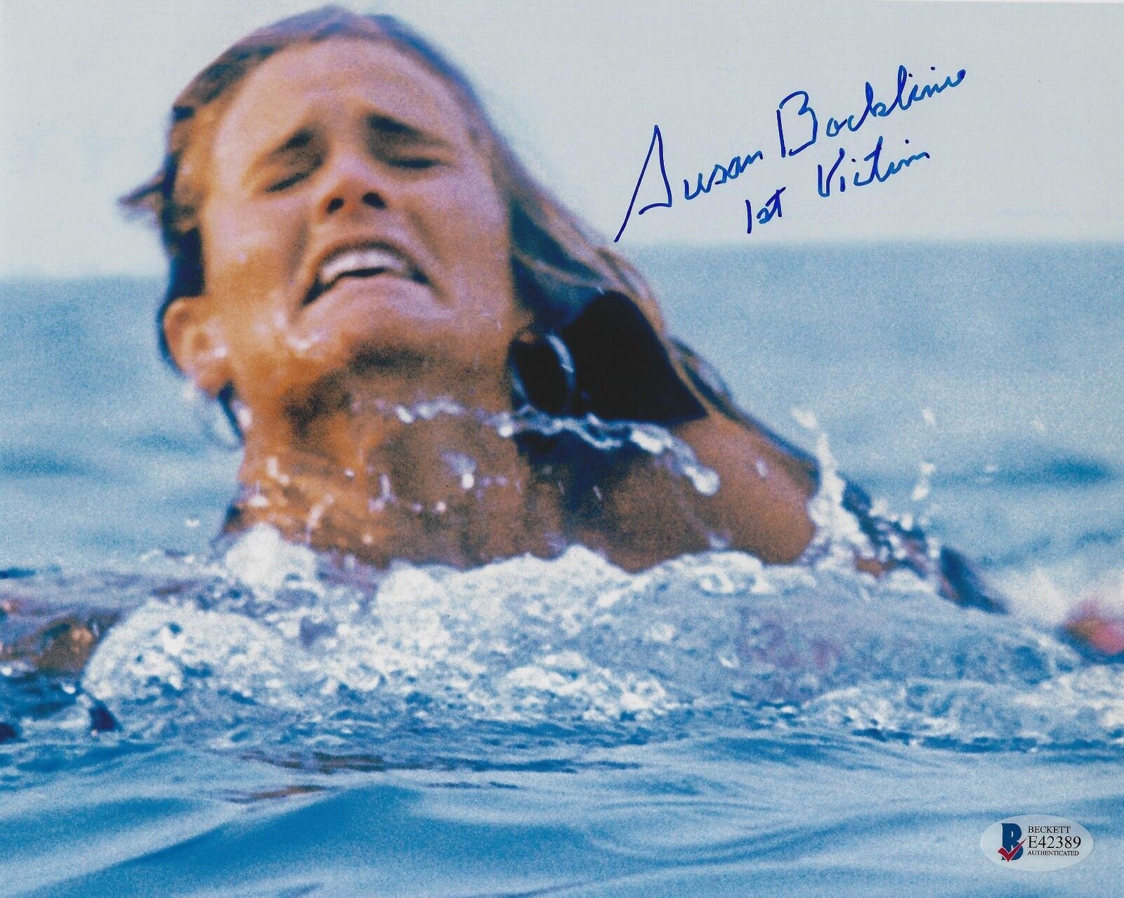 Susan Backlinie Signed JAWS 8x10 Photo Poster painting BAS Beckett COA Victim Picture Autograph