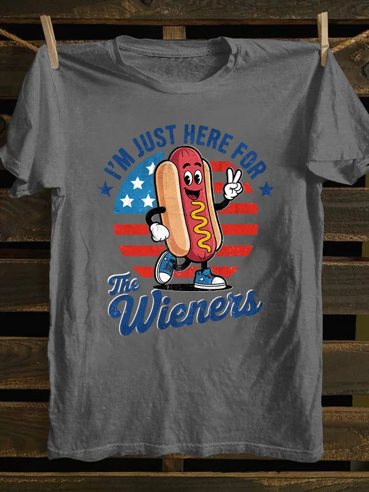 Just Here For The Wieners T-shirt