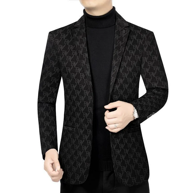 Klassischer Slim Fit Blazer für Herren mit Muster
