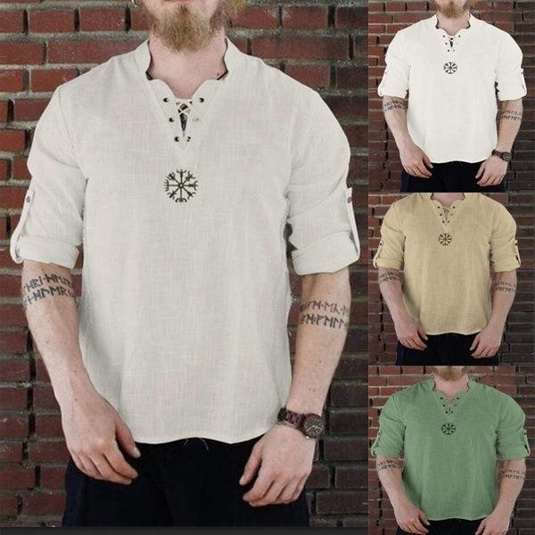 Casual Men's Fashionable Personality Pure Long Sleeve Shirts
