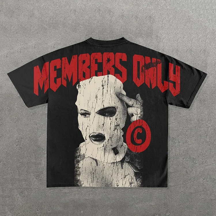 Members Only Print Short Sleeve T-Shirt