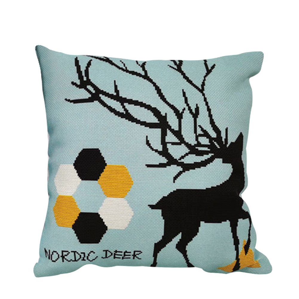 

Elk - 11CT Stamped Cross Stitch Pillowcase - 45*45CM, 501 Original