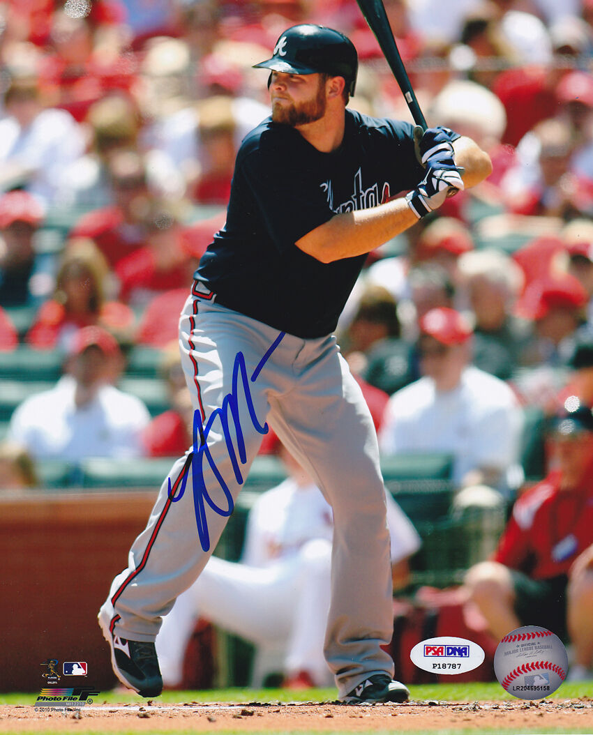 Brian McCann SIGNED 8x10 Photo Poster painting Atlanta Braves PSA/DNA AUTOGRAPHED