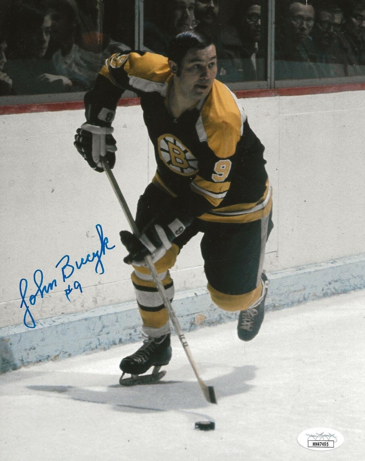 Johnny Bucyk signed Boston Bruins 8x10 Photo Poster painting autographed HOF 2 JSA