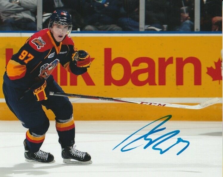 CONNOR McDAVID SIGNED ERIE OTTERS 8x10 Photo Poster painting #4 EDMONTON OILERS Autograph