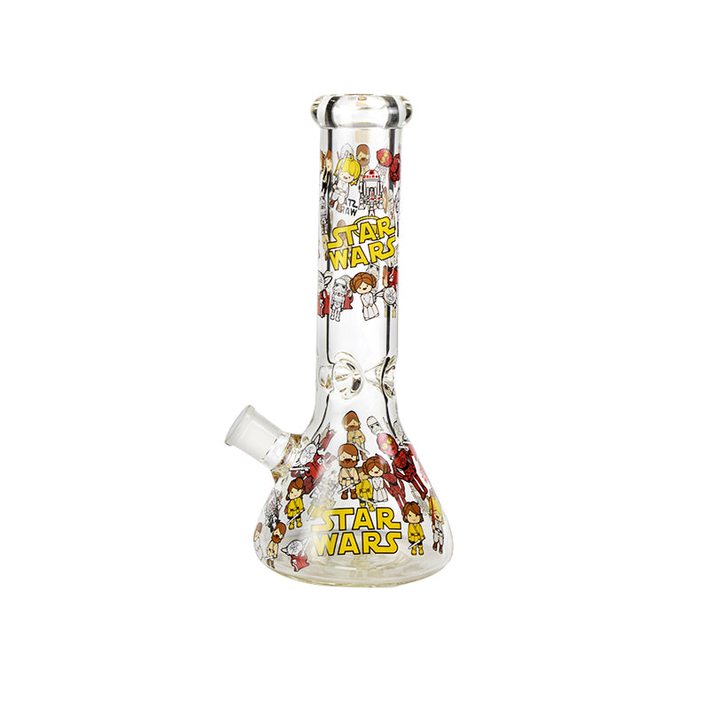 Pattern Glass Heavy Glass 7mm Thick Glass Water Pipe 12" Tall