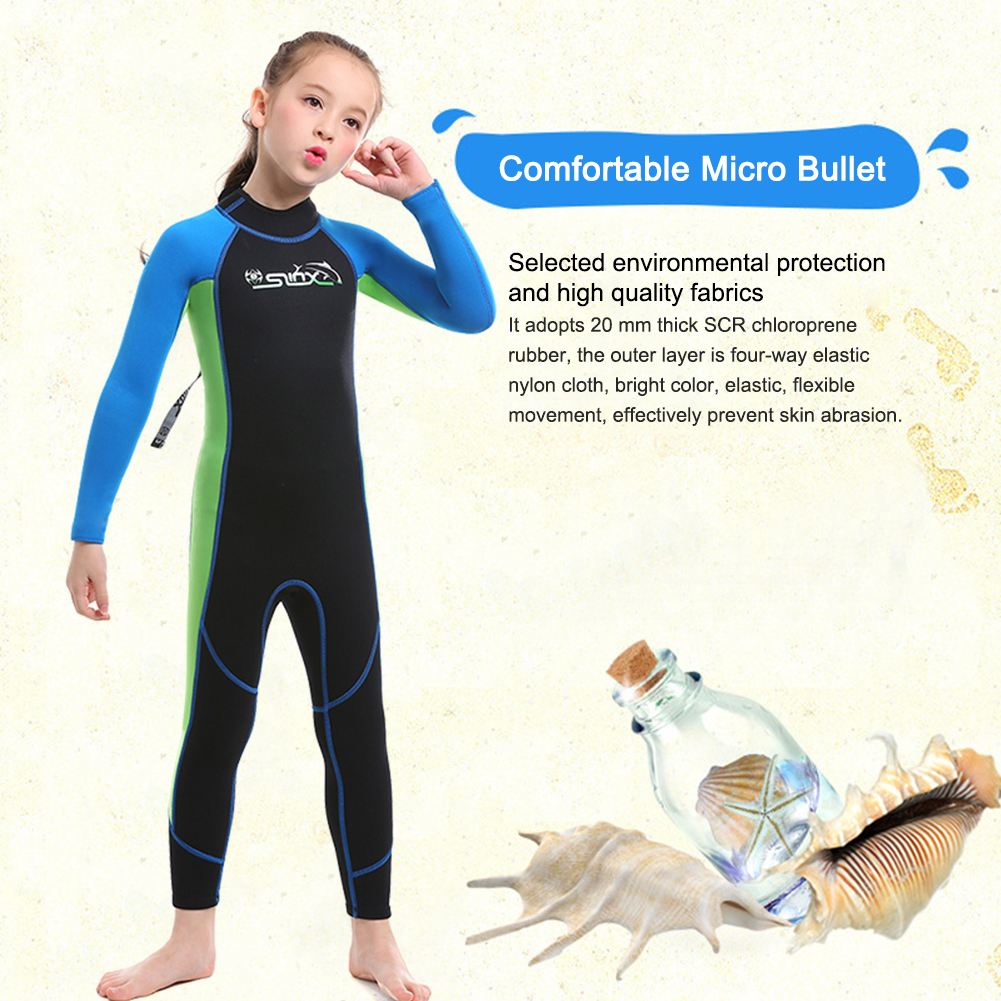 

2mm Neoprene Kids Wetsuits Swimming Diving Suits Keep Warm One Pieces, 501 Original