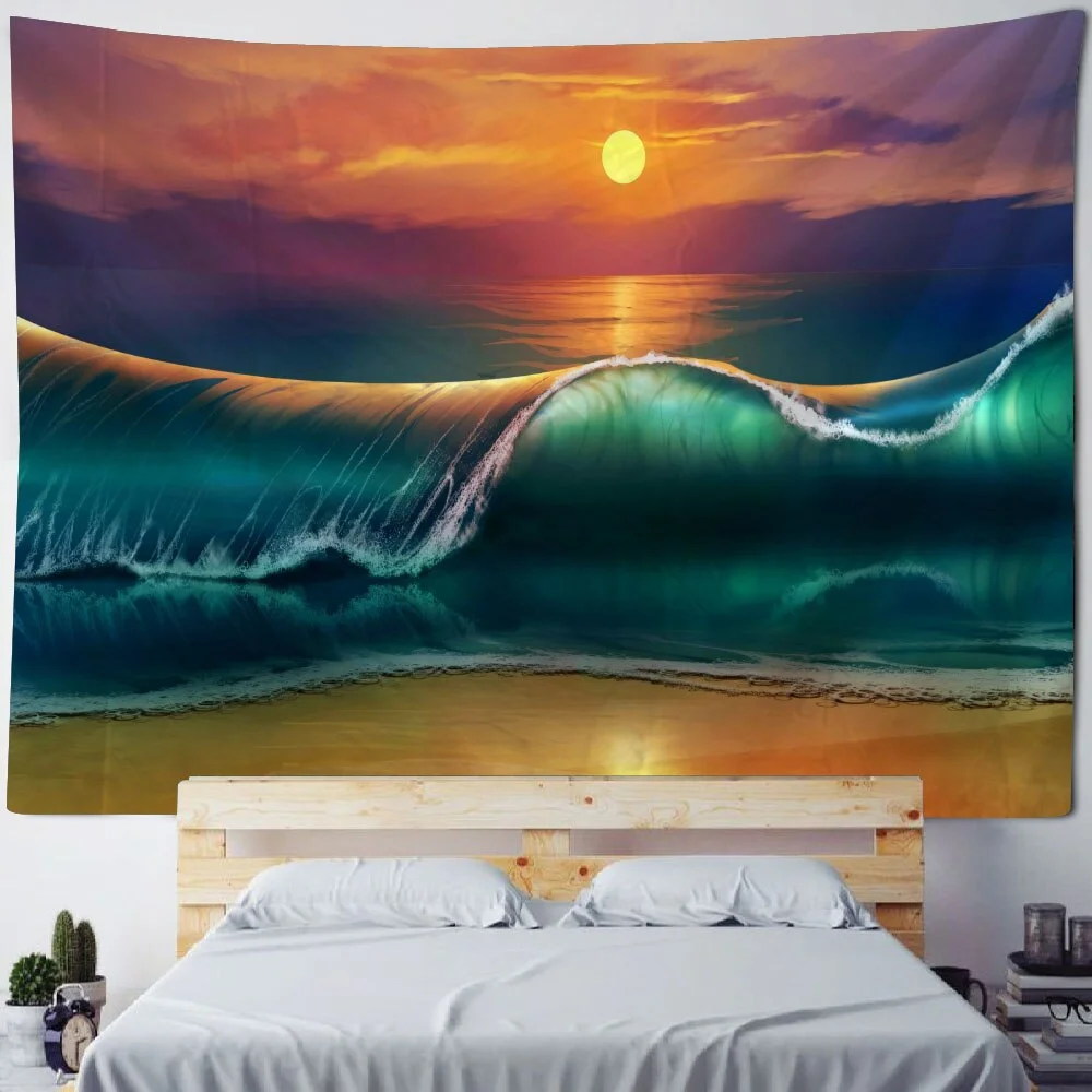 Nigikala Oil Painting Tapestry Retro Art Wall Hanging Kawaii Aesthetic Room Decor Hippie Home Wall Decor Yoga Mat Sheets